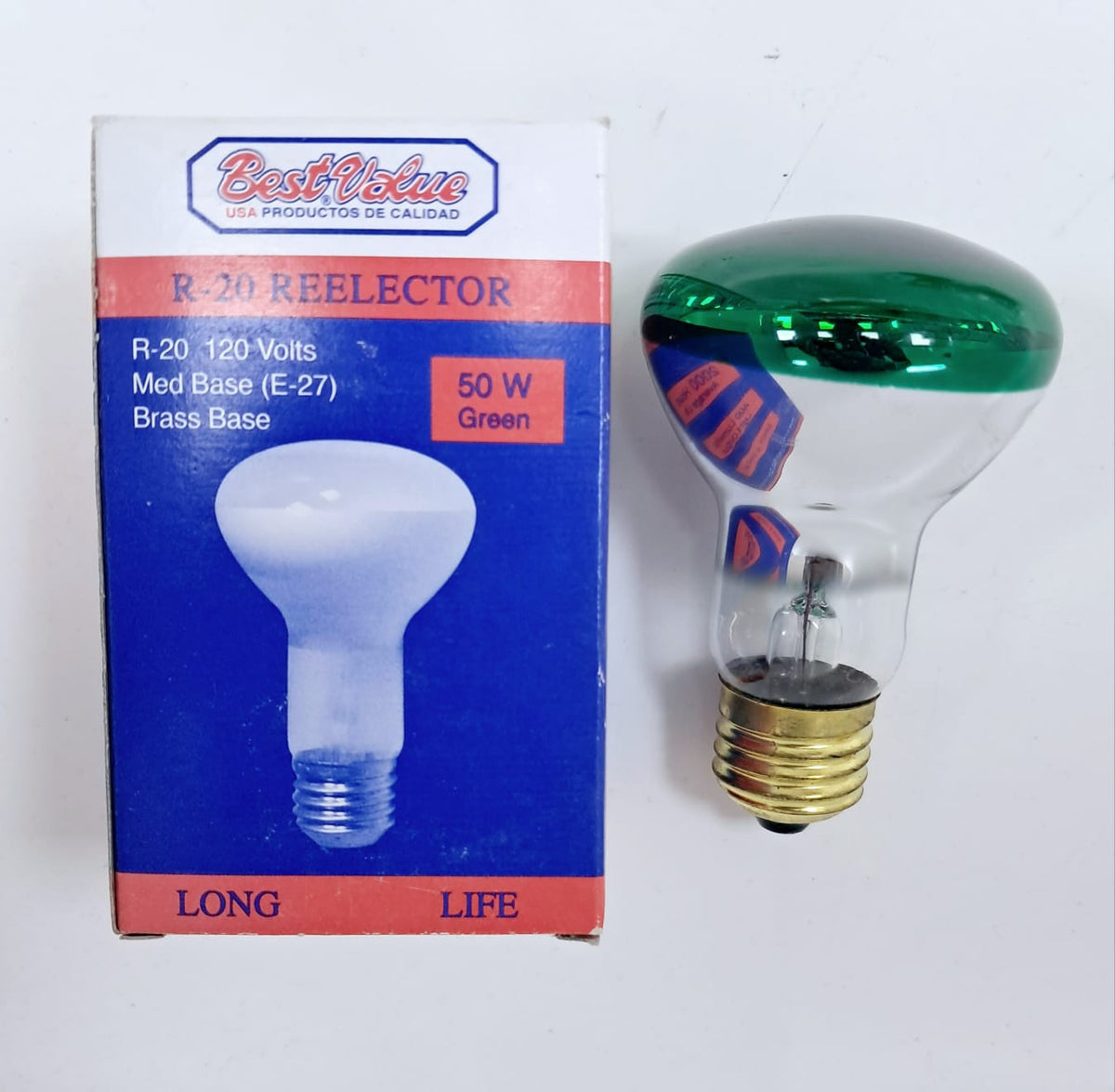 BEST VALUE Bulb Coloured B/VALUE 110V 50W Green
