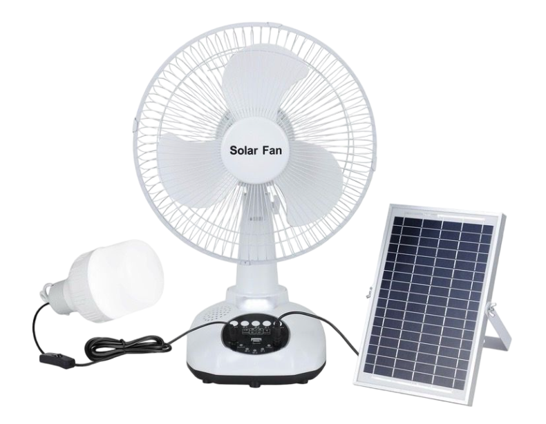 SUPERTRONICS Fan 14" HS-T9 Solar Rechargeable Desk AC/DC