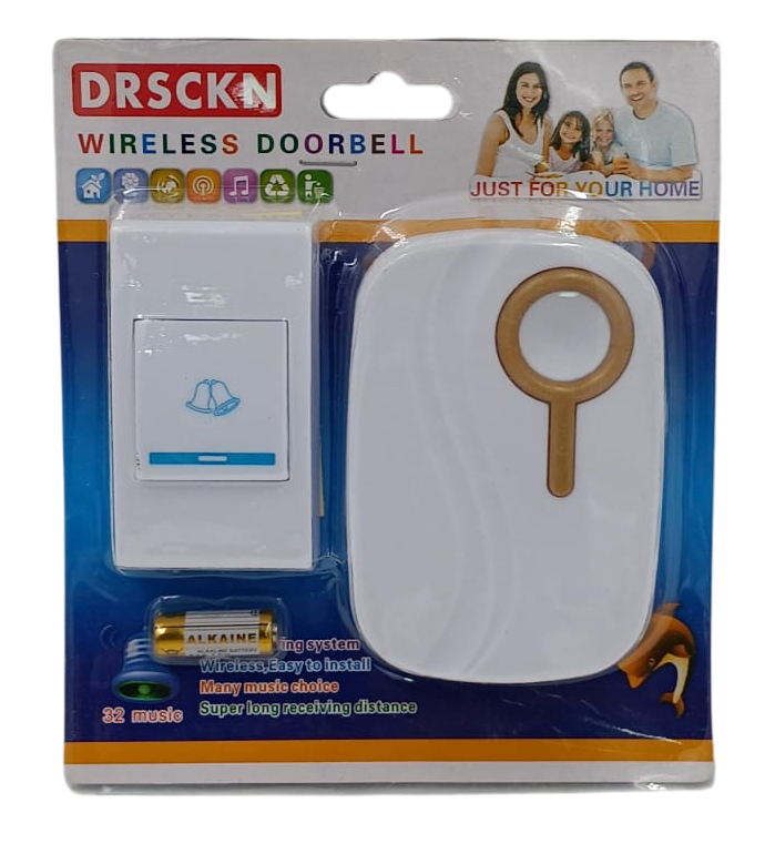 Door Bell Wireless Drsckn White