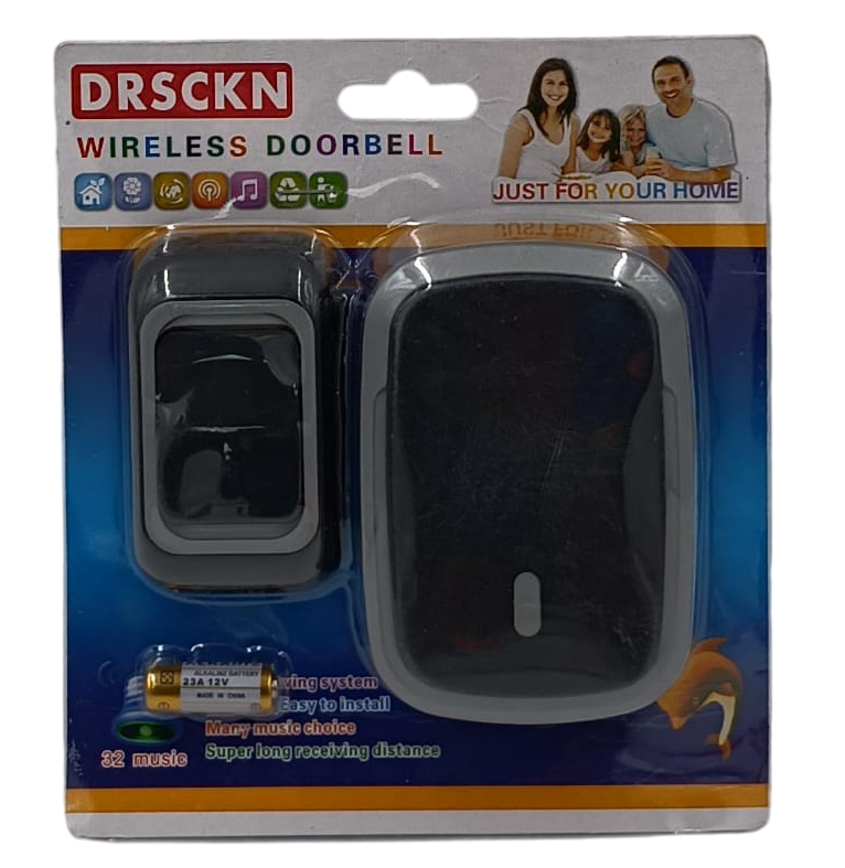 Door Bell Wireless Drsckn Black
