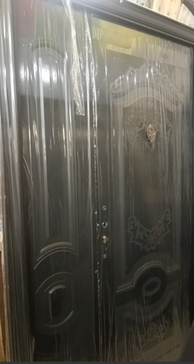 Door Metal Black with 1-SOLID Side Panel 2050X1200X70 ZYH-G101-B