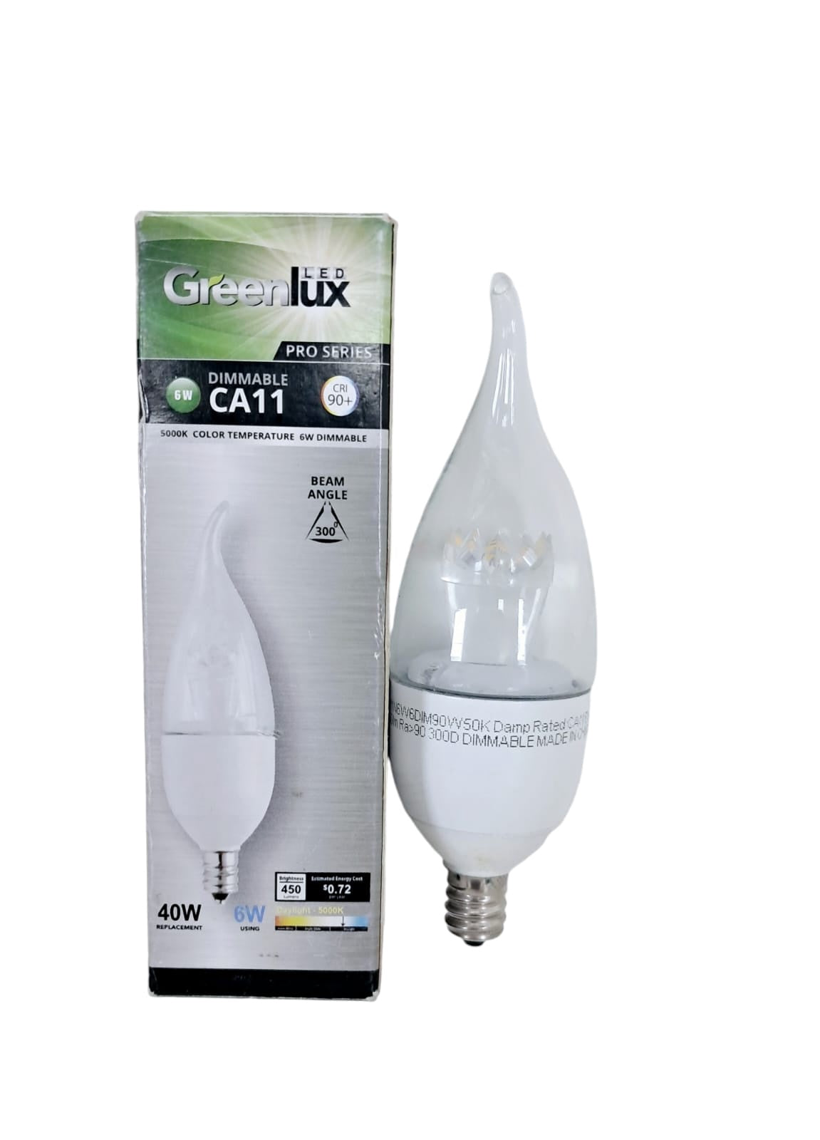 GREENLUX Bulb LED Dimmable CA11 6W Chandelie