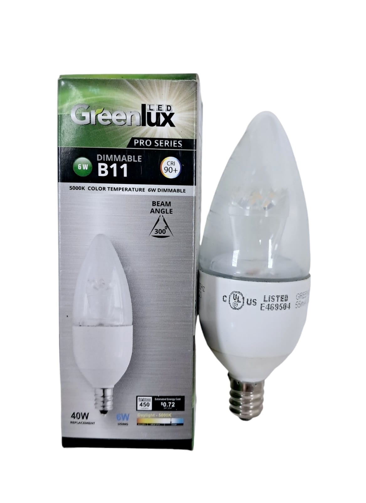 GREENLUX Bulb LED Dimmable B11 6W Chandelier