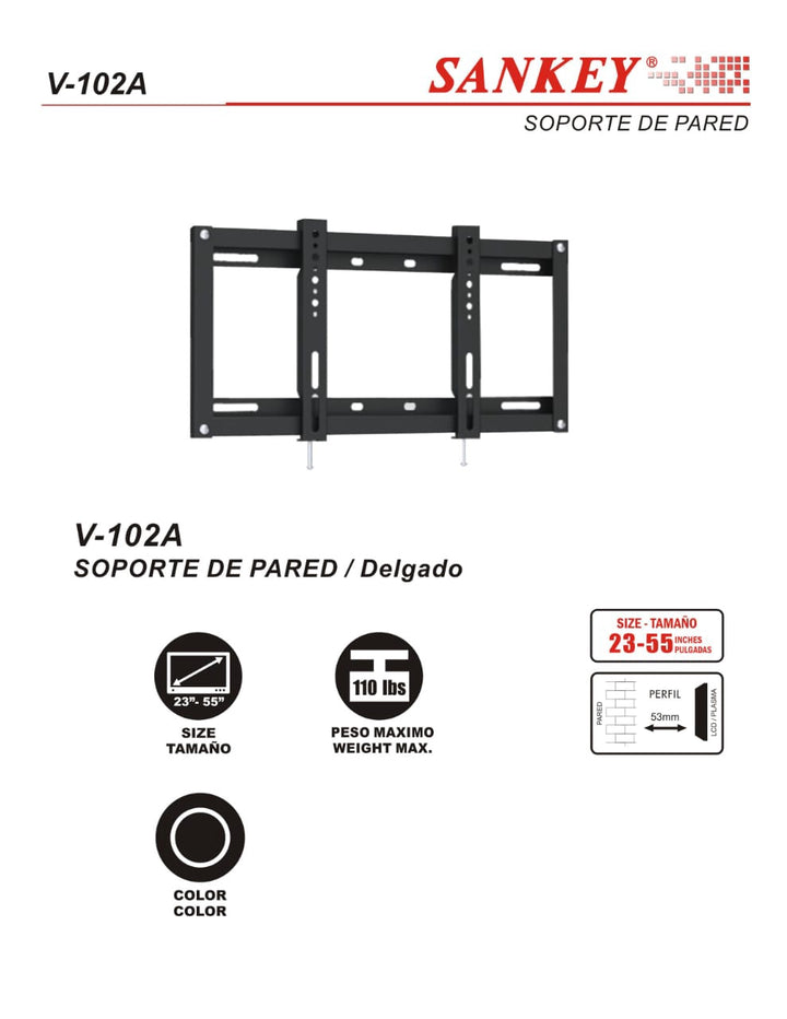 SANKEY TV Wall Bracket 32"-55" V-102A