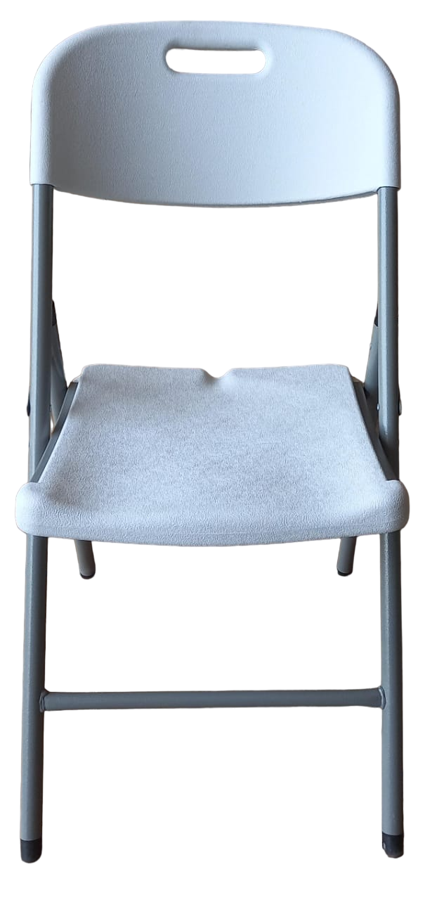 HOMESTAR Chair Folding JH-Y57 White Grey Metal Frame Sold Each