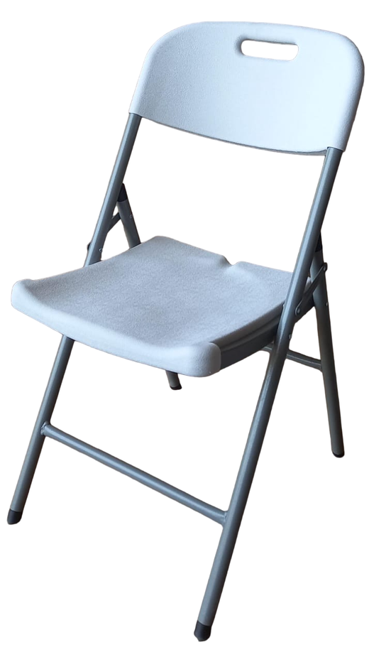 HOMESTAR Chair Folding JH-Y57 White Grey Metal Frame Sold Each