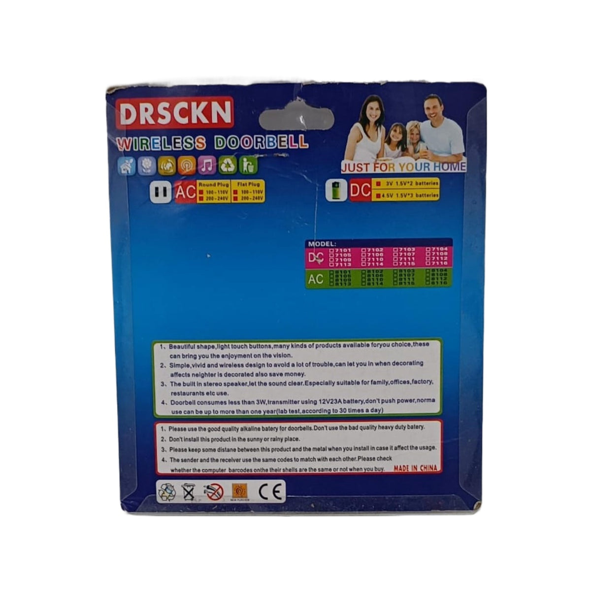 Door Bell Wireless Drsckn White and Gold