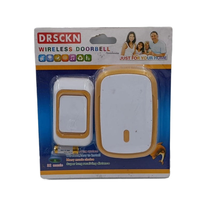 Door Bell Wireless Drsckn White and Gold