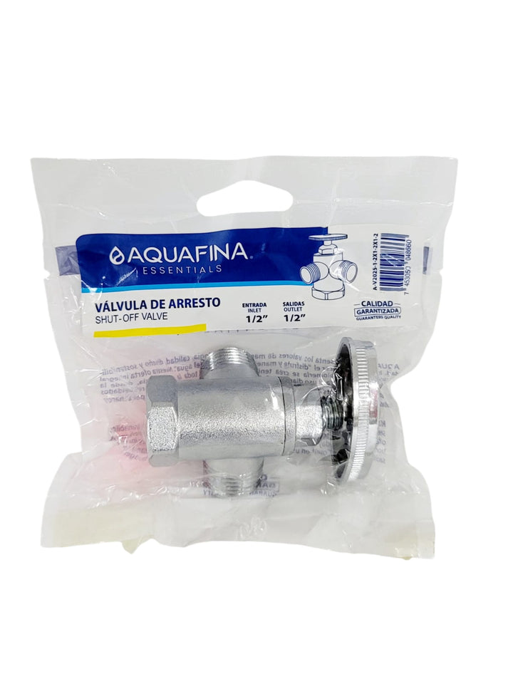 AQUAFINA BLUE Angle Valve Aquafina 3 Way 1/2" X 1/2" X 1/2" A-V2025-1-2X1-2X1-2