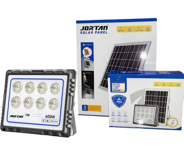 JORTAN Lamp LED Solar Flood 400W JT-92008-RY400W + JT-92008-RY400W 6500K IP66 2BOX