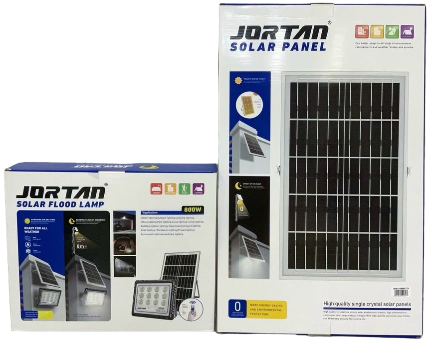 JORTAN Lamp LED Solar Flood 800W JT-XKBS800W-TYTZ W 6500K IP66