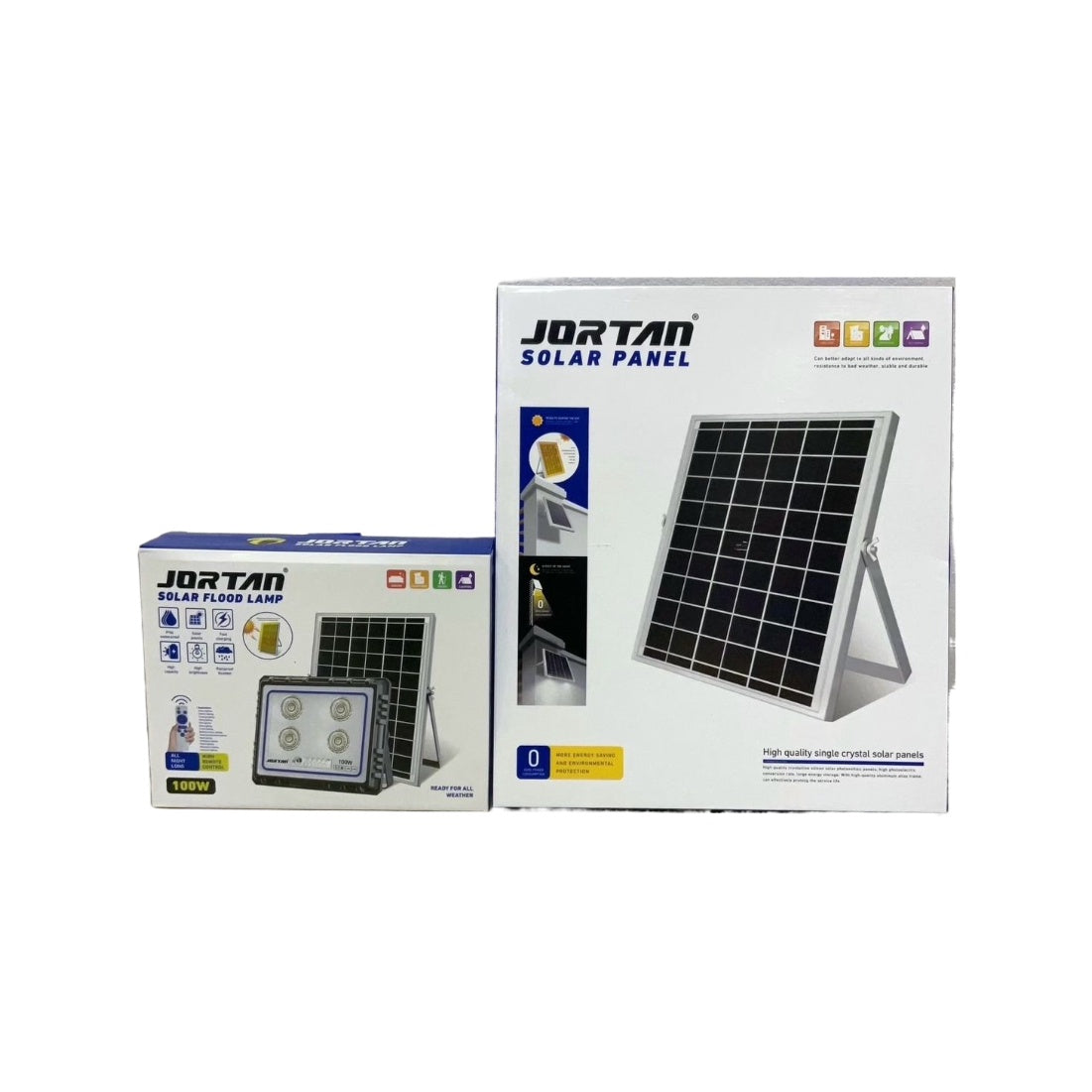 JORTAN Lamp LED Solar Flood 100W JT-XKBS100W-TYTZ W 837016 6500K IP66 2BOX