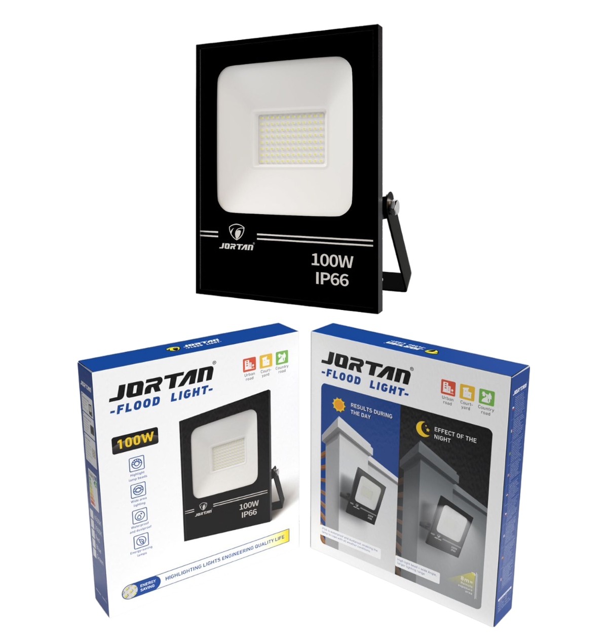 JORTAN Lamp LED Flood 100W JGTGD-TP100W W JGTGD-TP100W W IP66 85-265V 50/60HZ 6500K