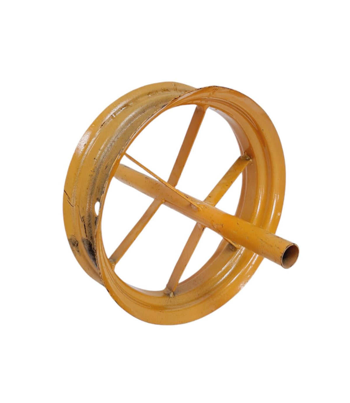 SINGH'S SUNSET Wheel Barrow Wheel Rim Only Orange Spindle Type