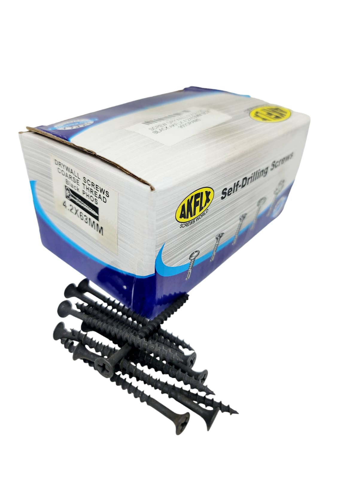 Screw Drywall 9 X 2 1/2" Black Akflx 4.2X63MM Box 900GRAMS