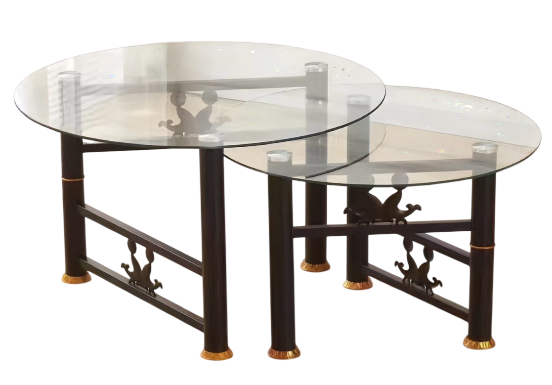 Glass Table M1 2PCS Set Black
