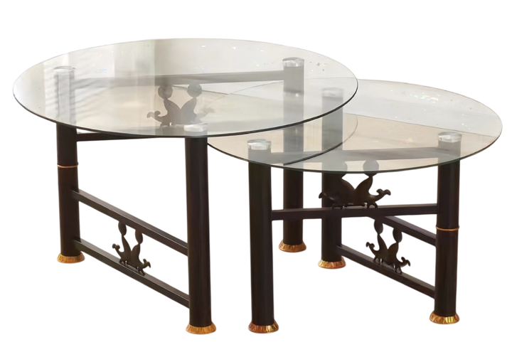 Glass Table M1 2PCS Set Black