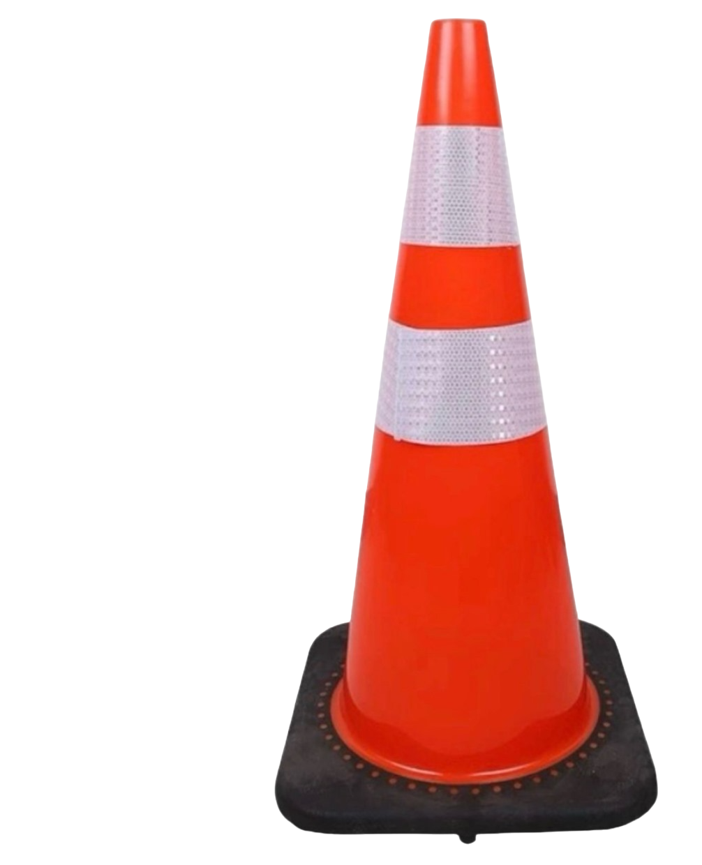 Traffic Cone PVC 28" Orange with Black Base Heavy 2.4G