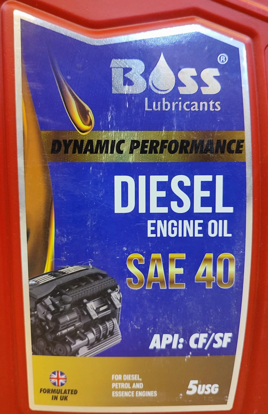 BOSS LUBRICANTS Oil Boss Engine Diesel Sae 40 Api Cf / Sf Dynamic Performance 5USG 20L