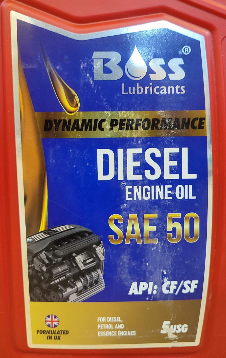 BOSS LUBRICANTS Oil Boss Engine Diesel Sae 50 Api Cf / Sf Dynamic Performance 5USG 20L
