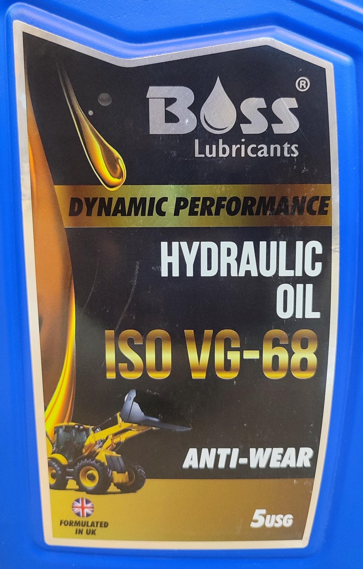 BOSS LUBRICANTS Oil Boss Hydraulic Iso VG-68 Dynamic Performance ANTI-WEAR 5USG 20L