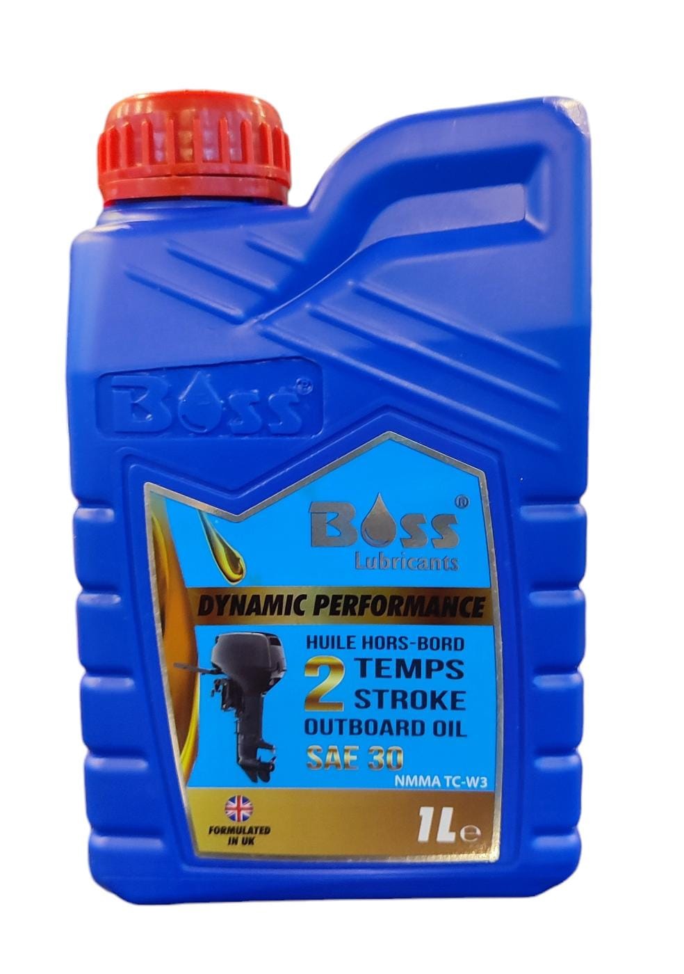 BOSS LUBRICANTS Oil Boss Outboard Engine 2 Stroke Temps Sae 30 Nmma TC-W3 Dynamic Performance 1L
