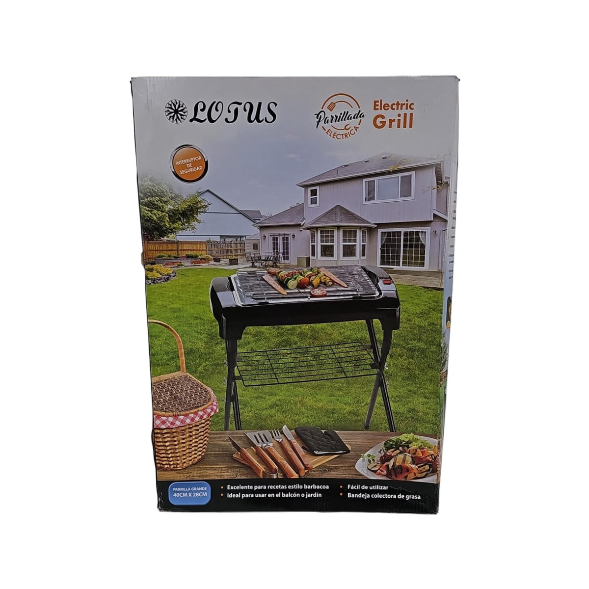 LOTUS Bar B Que Grill Electric LT-220 40CM X 28CM 1250W
