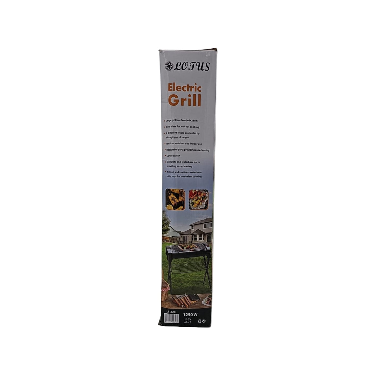 LOTUS Bar B Que Grill Electric LT-220 40CM X 28CM 1250W
