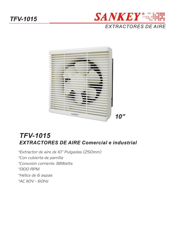 SANKEY Fan 10" Wall Extractor TFV-1013