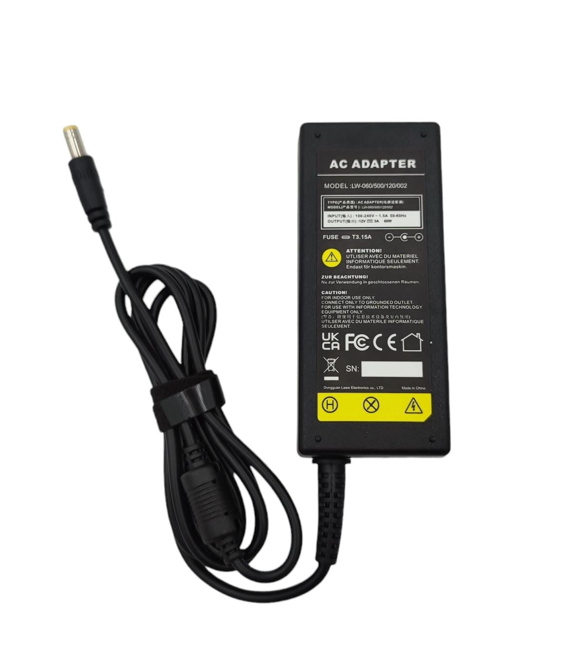 GENERIC Adaptor AC/DC LW-060 217337 12V 5A 60W with 8 Port DC Camera Splitter