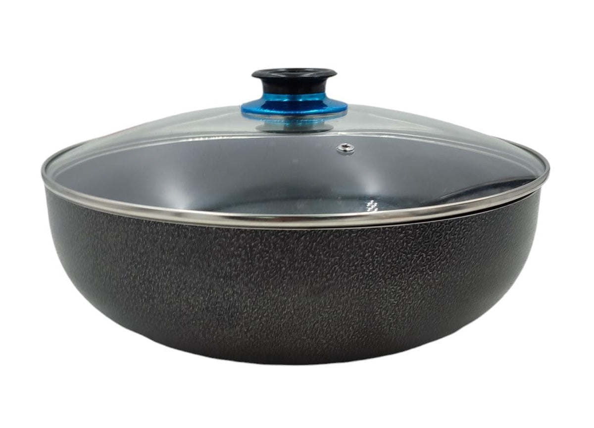 LEOSTAR Frying Pan Wok 76228072 with Glass Lid 32CM