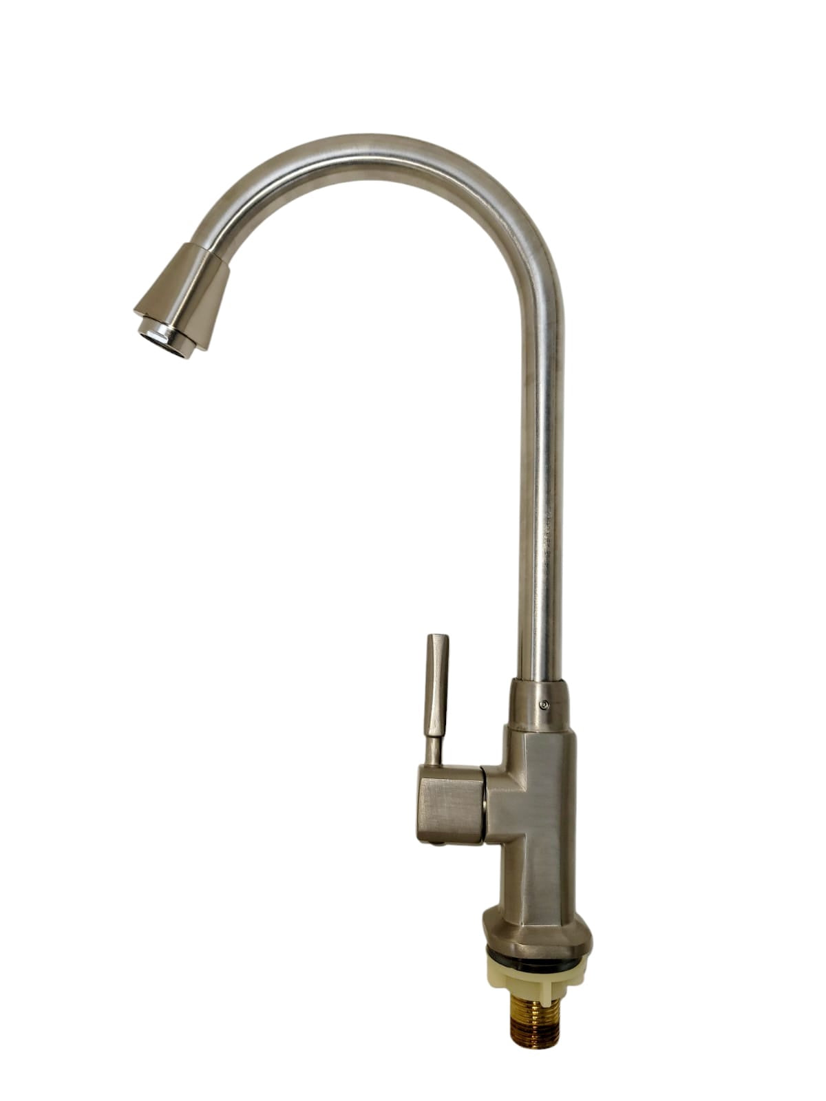 Goose Neck 1/2" Brush Nickle Sq Rounded Lever