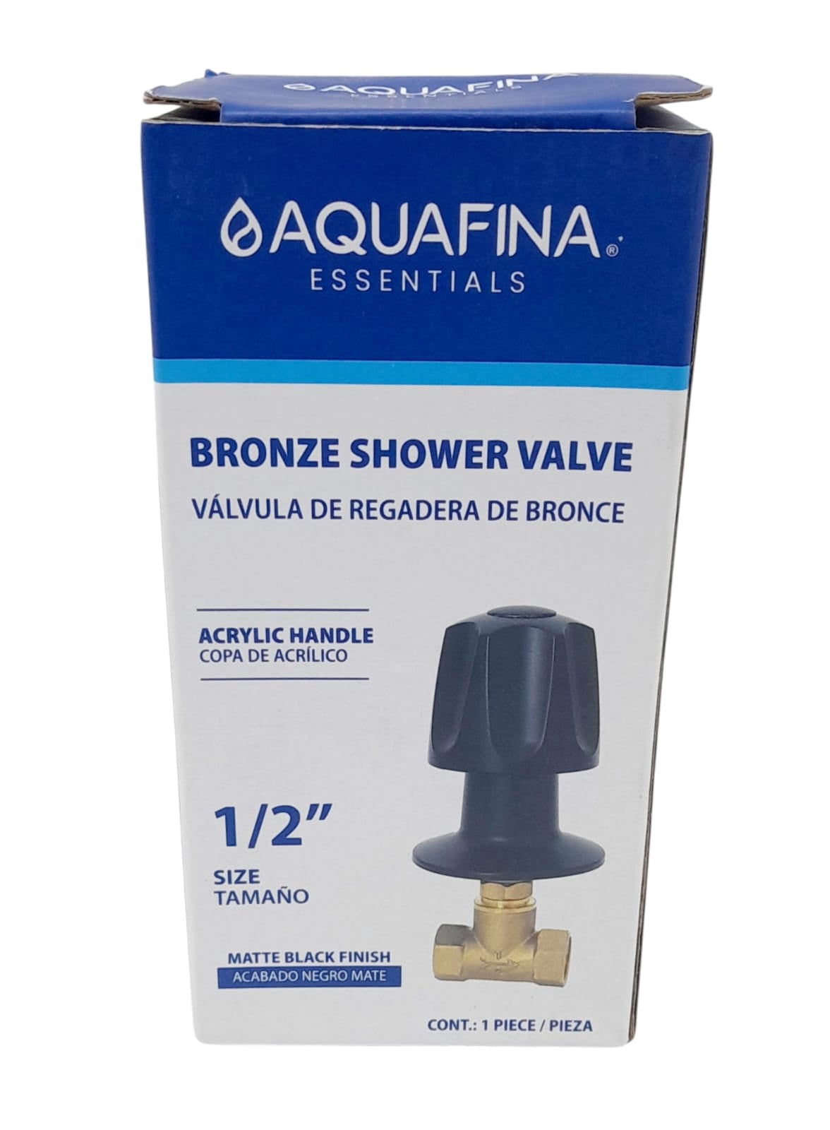 AQUAFINA BLUE Shower Valve 1/2" Aquafina Matte Black A-5035BL