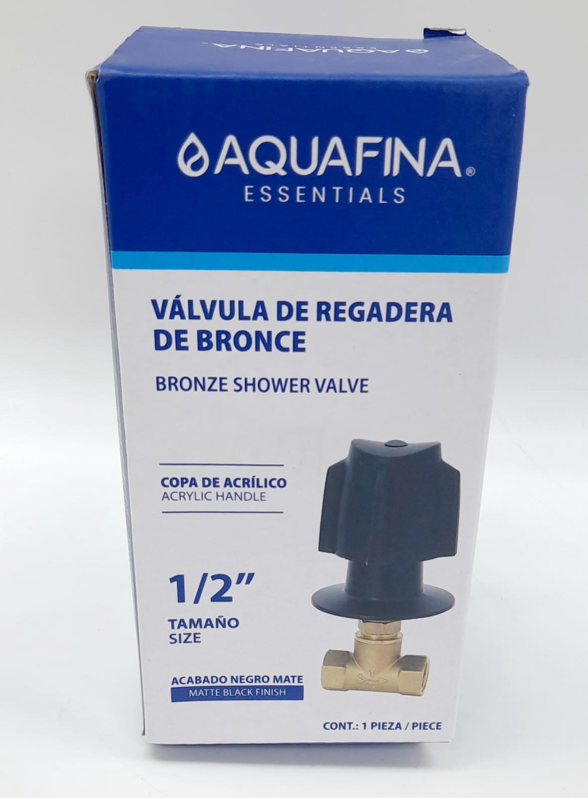 AQUAFINA BLUE Shower Valve 1/2" Aquafina Matte Black A-5045BL