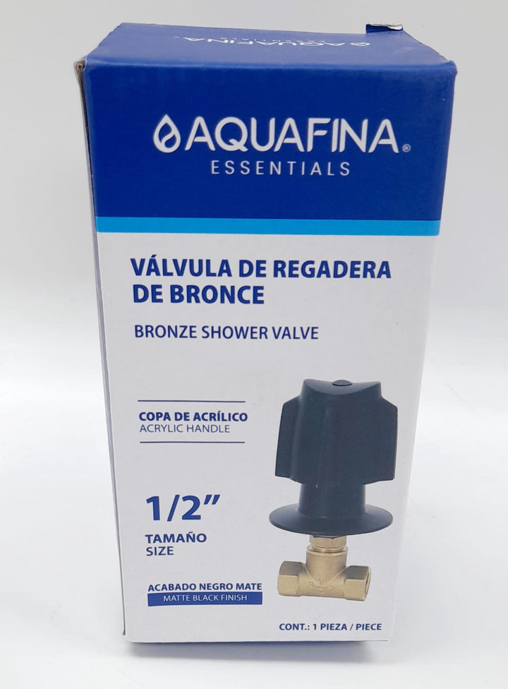 AQUAFINA BLUE Shower Valve 1/2" Aquafina Matte Black A-5035BL