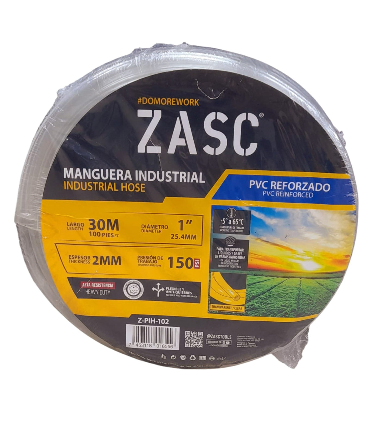 ZASC Hose Clear 1" 30M Roll Z-PIH-102