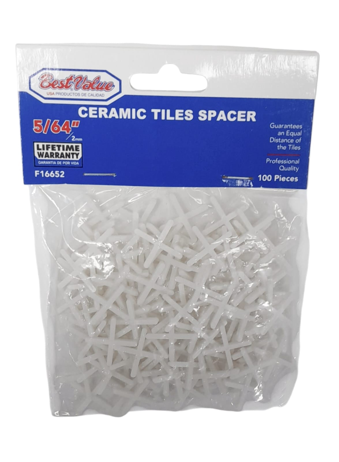 BEST VALUE Tile Spacers 2MM/5/64" F16652 100PCS Pk