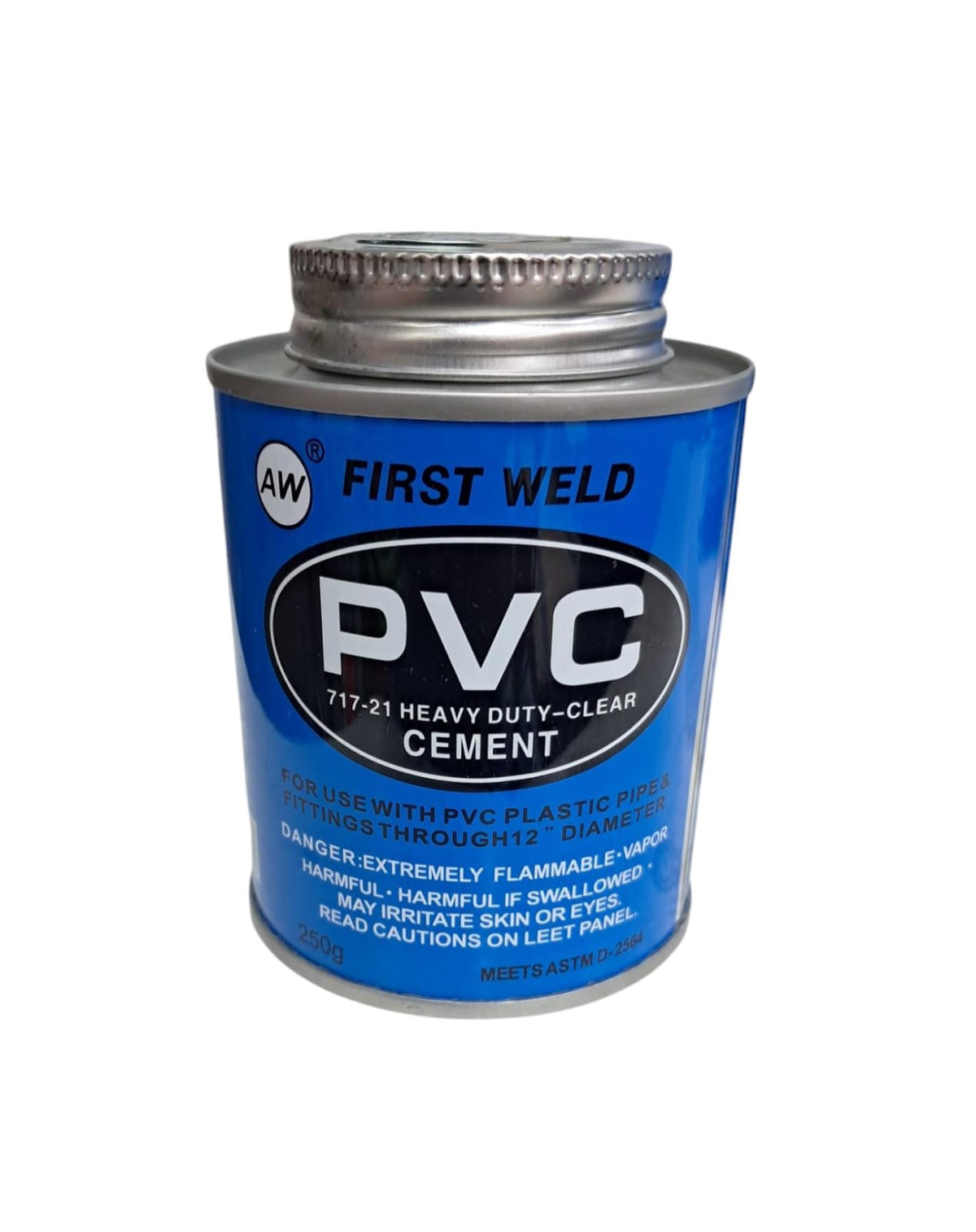 PVC Paste Cement 1/2PT 250G First Weld Blue Tin