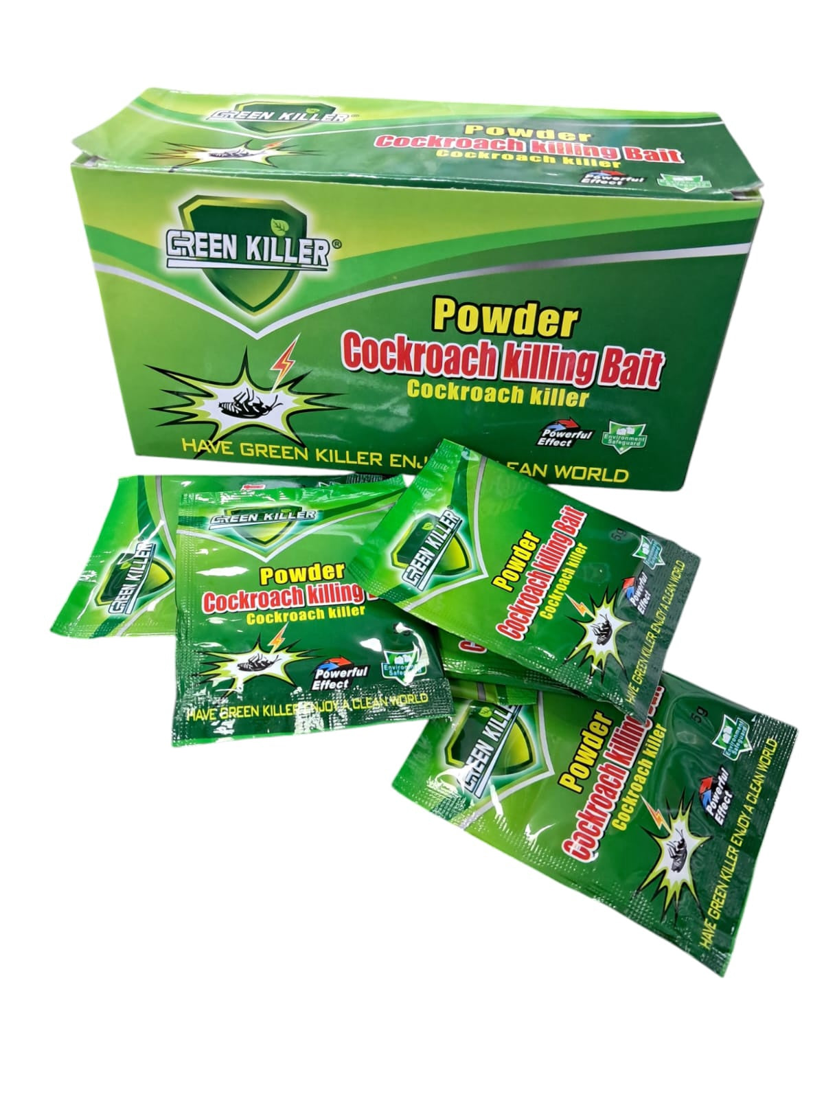 Powder Cockroach Killing Bait Green Killer (50PKS Per Box)