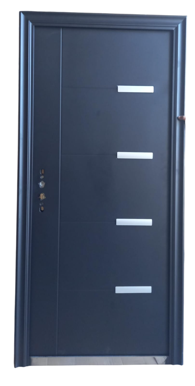 Door Metal Single Black Metal Strip #223-1 2050X960X50MM GYN-S888