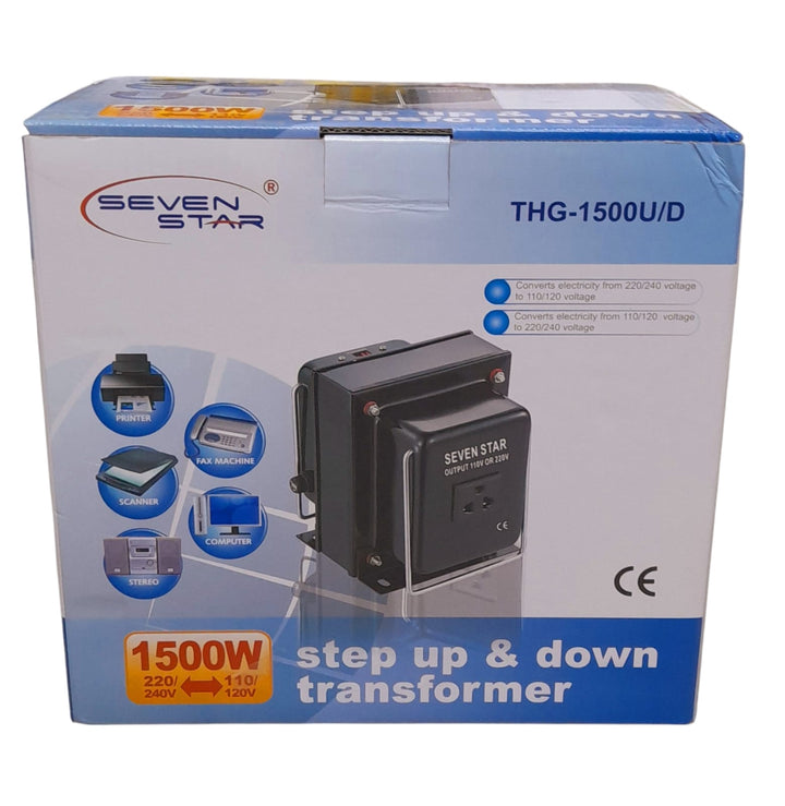 SEVEN STAR Transformer TC-1500W THG-1500U/D Ce Black with MFV13 Adapter