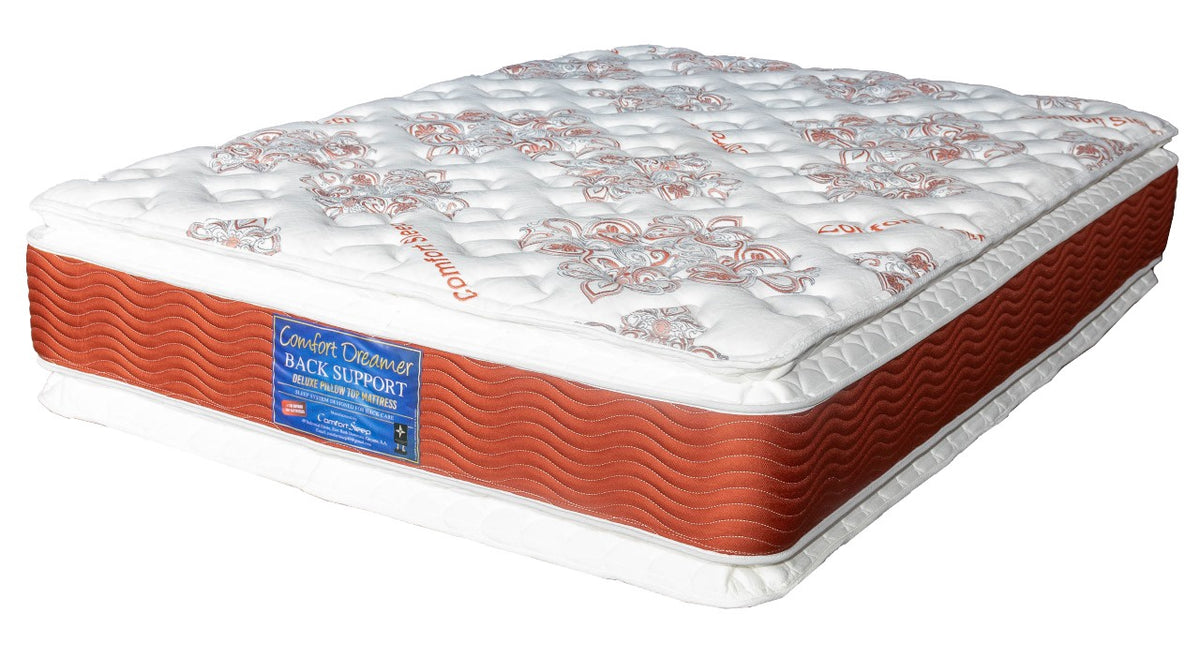 COMFORTSLEEP Mattress Double Comfort Dreamer Back Support 54" X 74" X 15" Both Sides Pillow Top