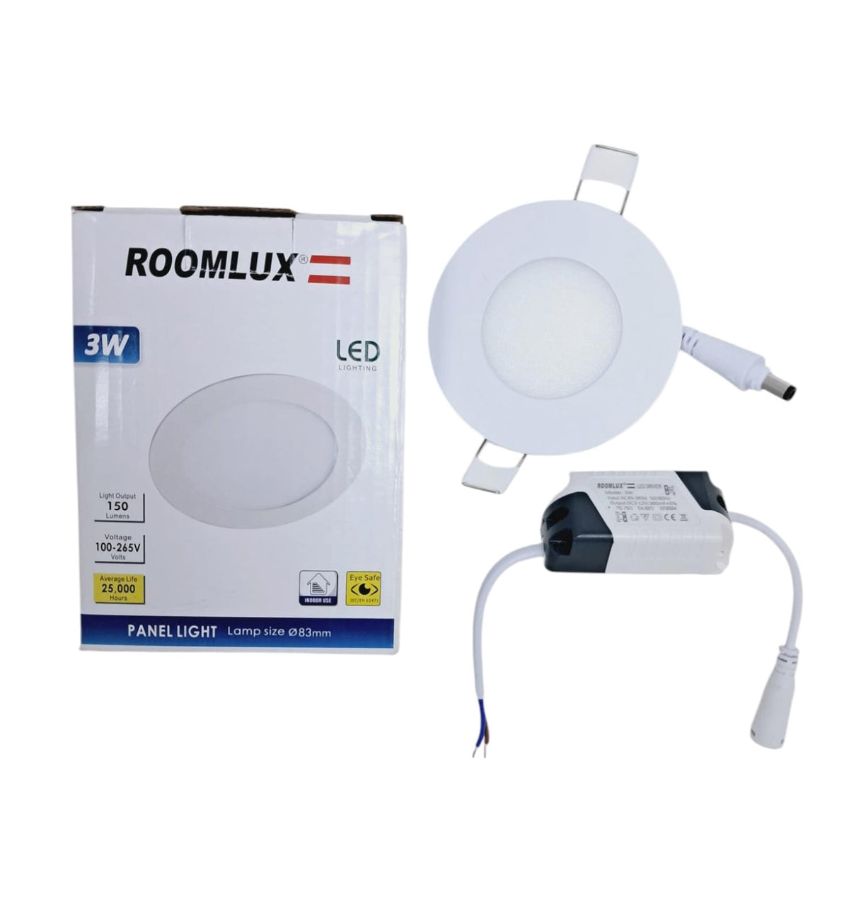 ROOMLUX Light LED Panel 3W Round 6500K