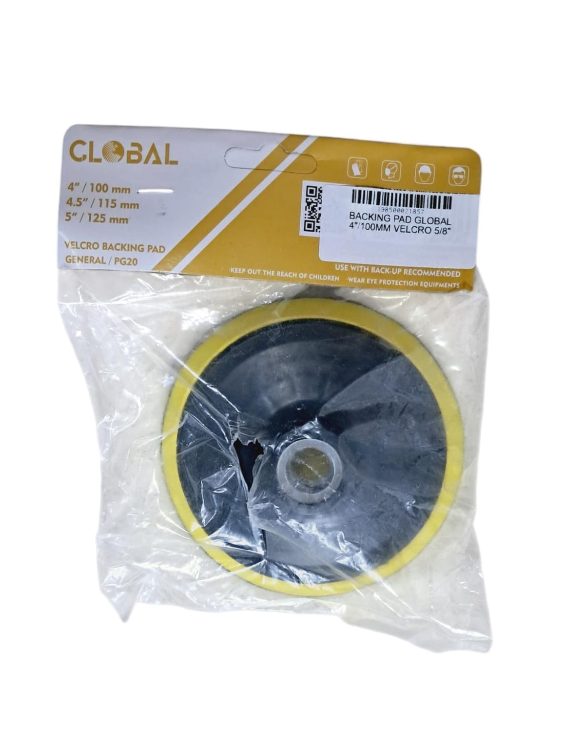 Backing Pad Global 4"/100MM Velcro 5/8"