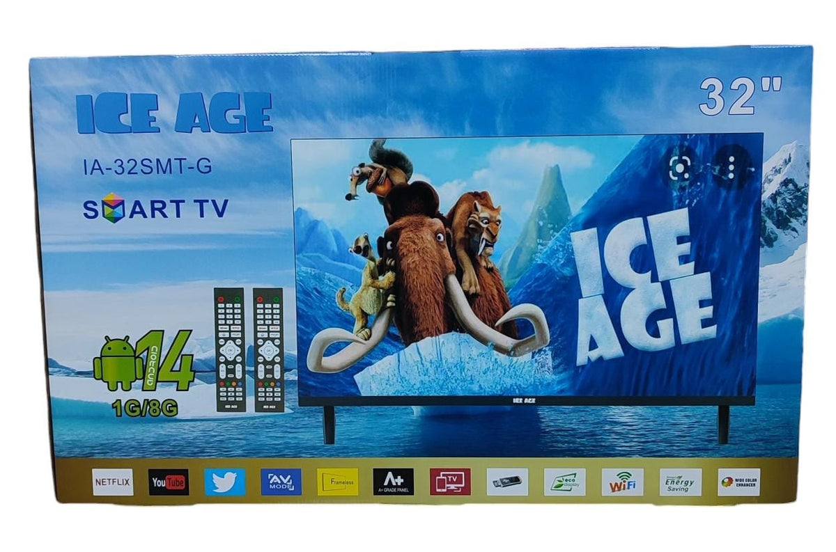 ICE AGE Television 32" IA-32SMT-G Smart LED Metal Back 2 Remote