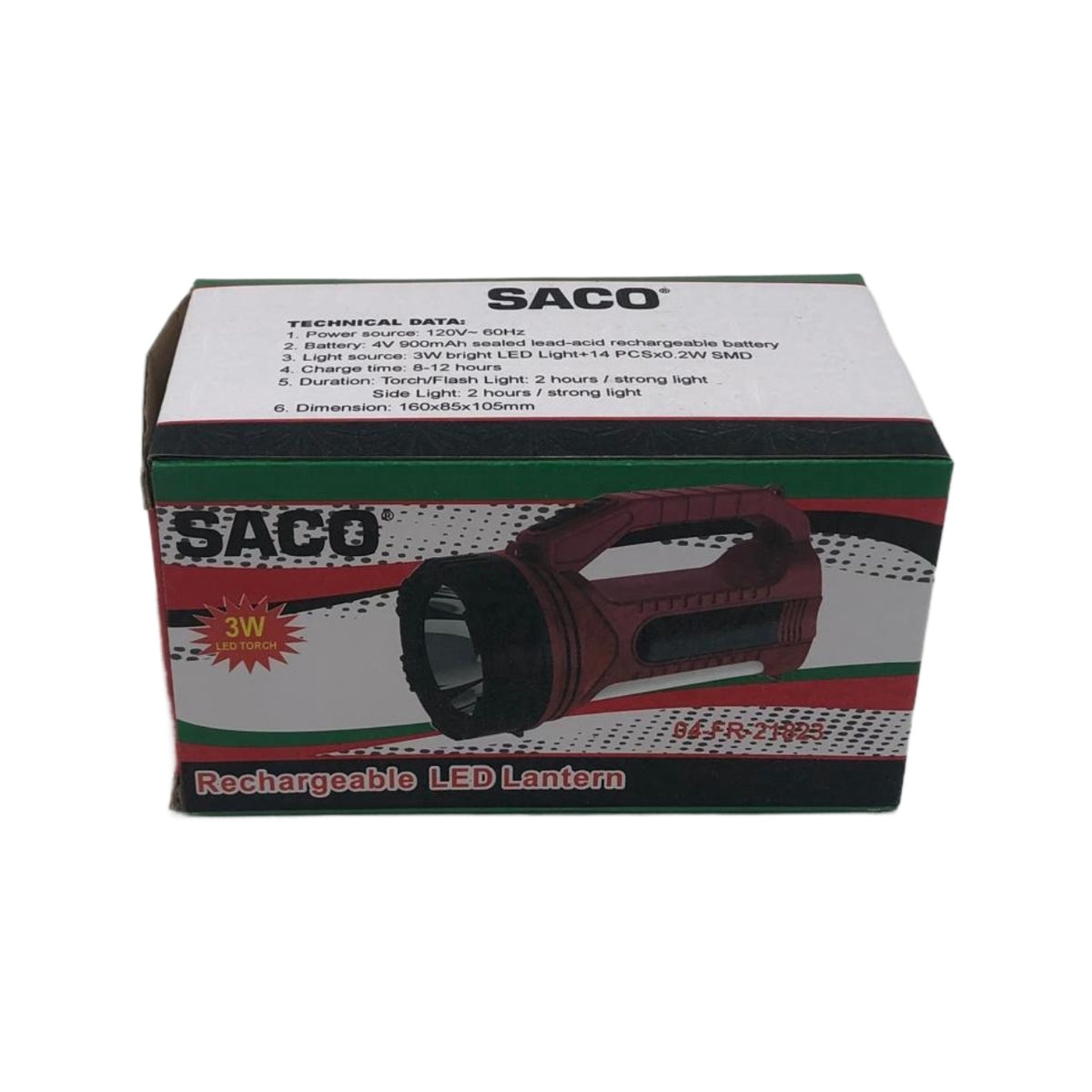 SACO Rechargeable Lamp 04-FR-21823 Lantern