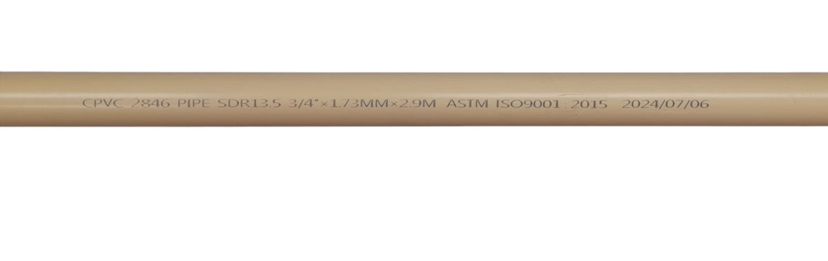 Cpvc Pipes 3/4" 9.5/10FT Lenght (Hot Water)
