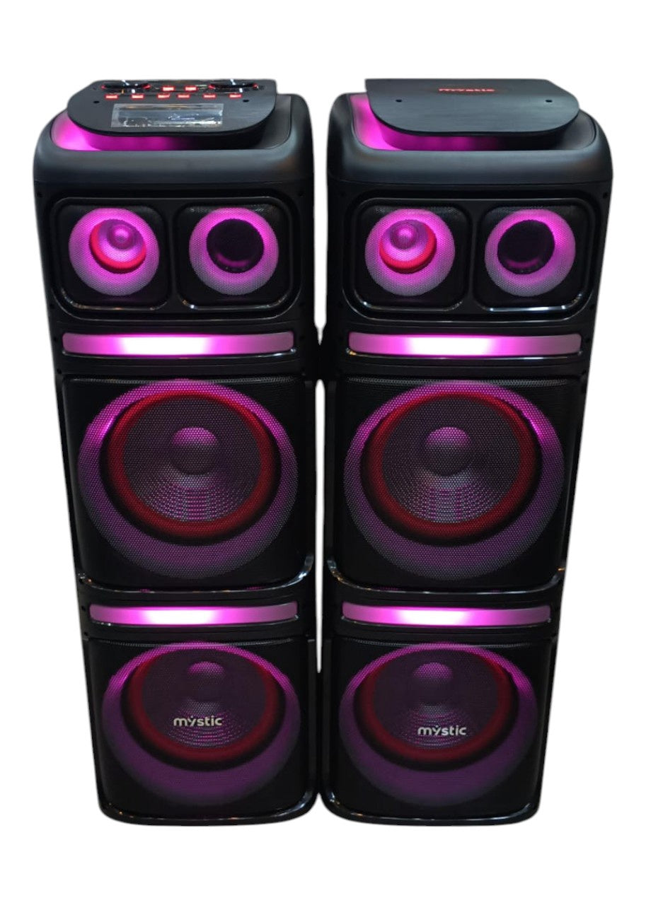 MYSTIC Speaker Box 12" MY-PS492U Dual Pair Bluetooth