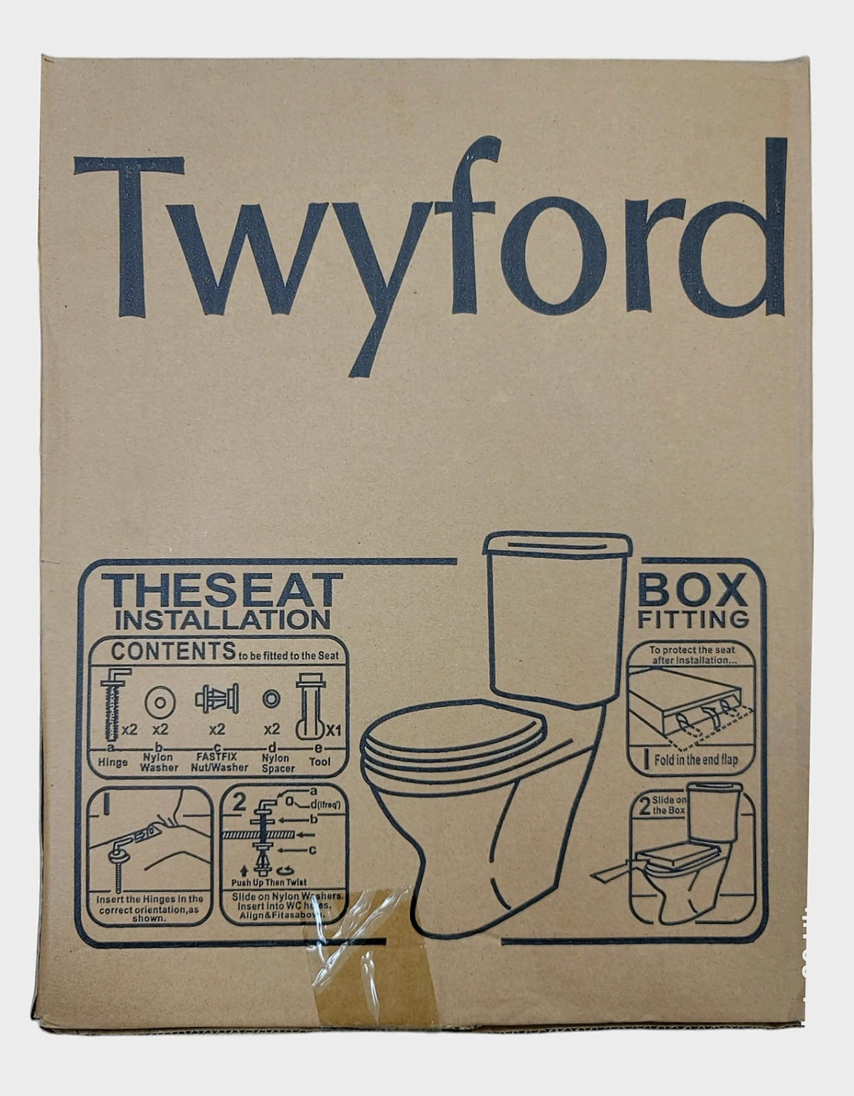 Toilet Seat Plastic White Twyford