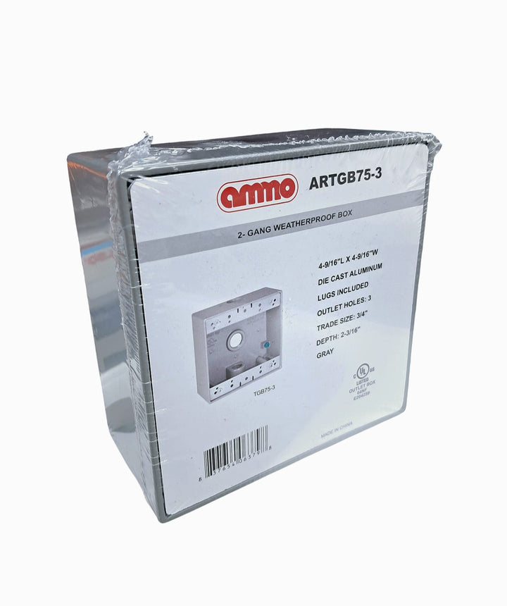 AMMO Weatherproof Box 2 Gang 4" X 4"